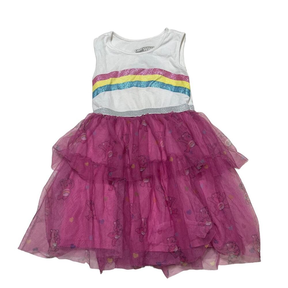 Care Bears Unlock the Magic Cheer Bear Rainbow Girls Tulle Tutu Dress Size xs